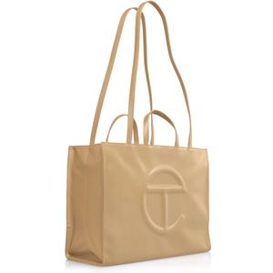 Telfar Large Cream Shopping Bag